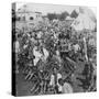 Wheelbarrow Transportation at the Boat Landing, Tientsin (Tianji), China, 1901-Underwood & Underwood-Stretched Canvas