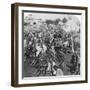 Wheelbarrow Transportation at the Boat Landing, Tientsin (Tianji), China, 1901-Underwood & Underwood-Framed Photographic Print