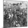 Wheelbarrow Transportation at the Boat Landing, Tientsin (Tianji), China, 1901-Underwood & Underwood-Mounted Photographic Print