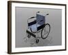 Wheelchair Illustration-null-Framed Art Print