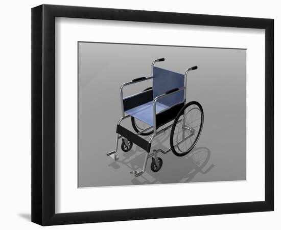 Wheelchair Illustration-null-Framed Art Print