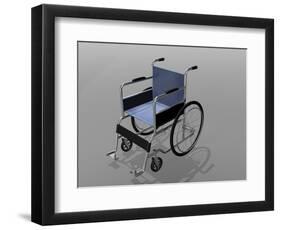 Wheelchair Illustration-null-Framed Art Print