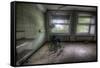 Wheelchair in Empty Room-Nathan Wright-Framed Stretched Canvas