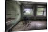 Wheelchair in Empty Room-Nathan Wright-Stretched Canvas