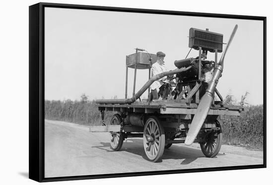 Wheeled Vehicle with Mounted Propeller-null-Framed Stretched Canvas