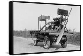 Wheeled Vehicle with Mounted Propeller-null-Framed Stretched Canvas