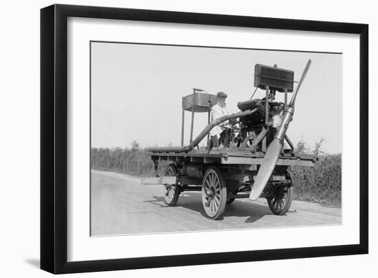 Wheeled Vehicle with Mounted Propeller-null-Framed Art Print