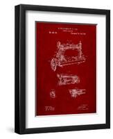 Wheeler and Wilson Sewing Machine Patent-Cole Borders-Framed Art Print