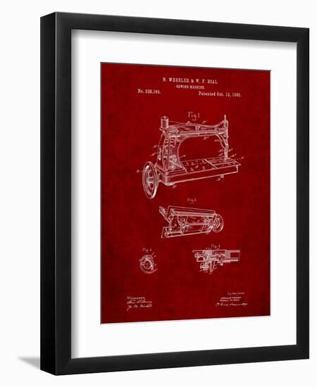 Wheeler and Wilson Sewing Machine Patent-Cole Borders-Framed Art Print