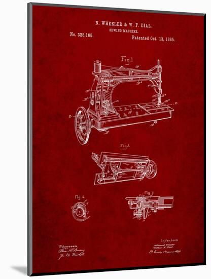 Wheeler and Wilson Sewing Machine Patent-Cole Borders-Mounted Art Print