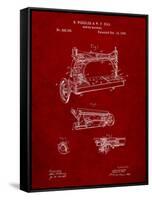 Wheeler and Wilson Sewing Machine Patent-Cole Borders-Framed Stretched Canvas