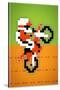 Wheelie 8-bit Video Game Plastic Sign-null-Stretched Canvas