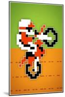 Wheelie 8-bit Video Game Plastic Sign-null-Mounted Art Print