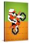 Wheelie 8-bit Video Game Plastic Sign-null-Stretched Canvas