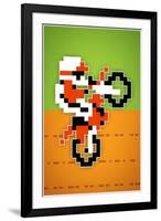 Wheelie 8-bit Video Game-null-Framed Art Print