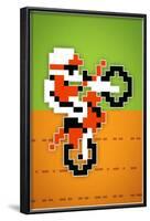 Wheelie 8-bit Video Game-null-Framed Art Print