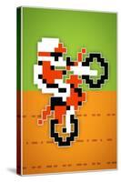 Wheelie 8-bit Video Game-null-Stretched Canvas