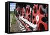 Wheels and Coupling Devices of A Big Locomotive-Sever180-Framed Stretched Canvas