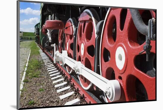 Wheels and Coupling Devices of A Big Locomotive-Sever180-Mounted Photographic Print