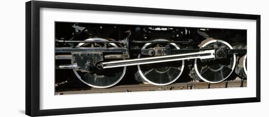 Wheels of a Steam Engine on the Railroad Track, Flagstaff, Coconino County, Arizona, USA-null-Framed Photographic Print