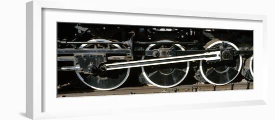 Wheels of a Steam Engine on the Railroad Track, Flagstaff, Coconino County, Arizona, USA-null-Framed Photographic Print