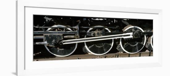 Wheels of a Steam Engine on the Railroad Track, Flagstaff, Coconino County, Arizona, USA-null-Framed Photographic Print