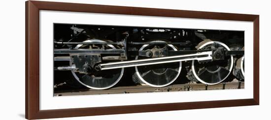 Wheels of a Steam Engine on the Railroad Track, Flagstaff, Coconino County, Arizona, USA-null-Framed Photographic Print