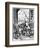 Wheelwright, 16th Century-Jost Amman-Framed Giclee Print