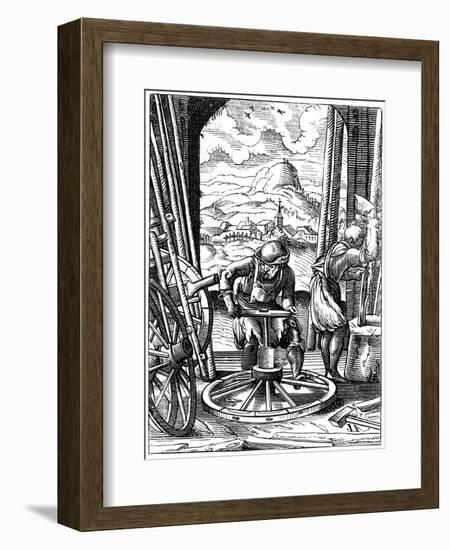 Wheelwright, 16th Century-Jost Amman-Framed Giclee Print