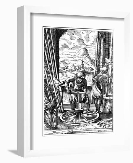 Wheelwright, 16th Century-Jost Amman-Framed Giclee Print
