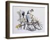 Wheelwrights Making Cart Wheels-Malcolm Greensmith-Framed Art Print