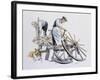 Wheelwrights Making Cart Wheels-Malcolm Greensmith-Framed Art Print