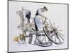 Wheelwrights Making Cart Wheels-Malcolm Greensmith-Mounted Art Print