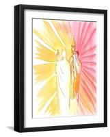When a Priest is Holding the Monstrance with the Sacred Host, and Blesses Us with It, Christ Himsel-Elizabeth Wang-Framed Giclee Print