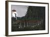 When a rising moon has touched the Treeline-Kara Smith-Framed Art Print