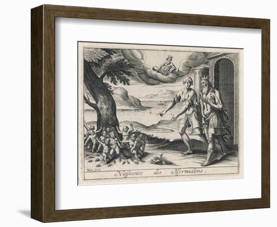 When Aegina is Depopulated by a Plague King Aescus Asks Zeus to Turn the Ants into People-Briout-Framed Art Print