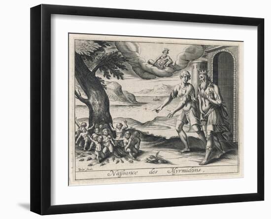 When Aegina is Depopulated by a Plague King Aescus Asks Zeus to Turn the Ants into People-Briout-Framed Art Print