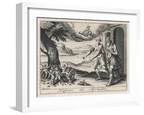 When Aegina is Depopulated by a Plague King Aescus Asks Zeus to Turn the Ants into People-Briout-Framed Art Print