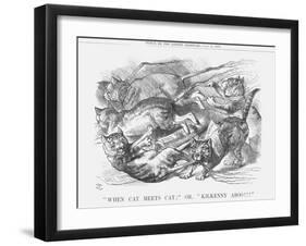 When Cat Meets Cat or Kilkenny Aboo!!!, 1879-Joseph Swain-Framed Giclee Print