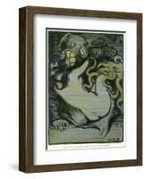 When Diver Meets Mermaid, Even If Sparks Don't Fly, the Happy Couple Certainly Make Waves-null-Framed Photographic Print
