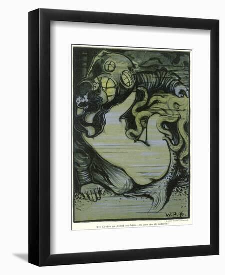 When Diver Meets Mermaid, Even If Sparks Don't Fly, the Happy Couple Certainly Make Waves-null-Framed Photographic Print