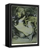 When Diver Meets Mermaid, Even If Sparks Don't Fly, the Happy Couple Certainly Make Waves-null-Framed Stretched Canvas