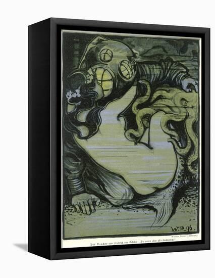 When Diver Meets Mermaid, Even If Sparks Don't Fly, the Happy Couple Certainly Make Waves-null-Framed Stretched Canvas