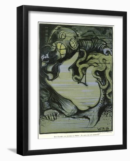 When Diver Meets Mermaid, Even If Sparks Don't Fly, the Happy Couple Certainly Make Waves-null-Framed Photographic Print