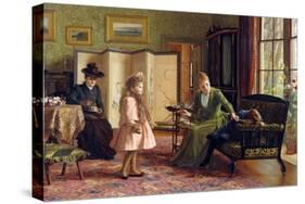 When First We Meet Par Hayllar, Jessica (1858-1940). Oil on Canvas, Size : 45,7X66, 1892, Private C-Jessica Hayllar-Stretched Canvas