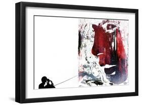 When Girls Telephone Boys-Alex Cherry-Framed Art Print