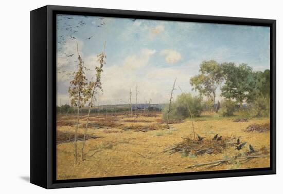 When Hops are Housed and Gardens Bare, 1888 (W/C and Gouache)-Maud Naftel-Framed Stretched Canvas