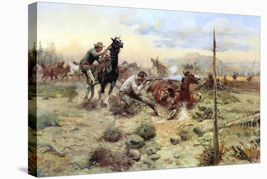 When Horse Flesh Comes High-Charles Marion Russell-Stretched Canvas