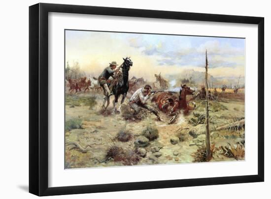 When Horse Flesh Comes High-Charles Marion Russell-Framed Art Print