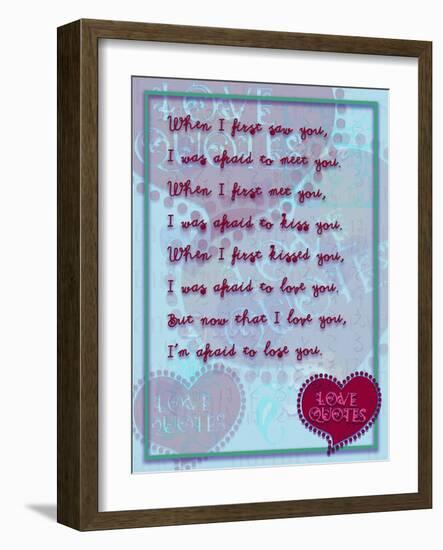 When I First Saw You-Cathy Cute-Framed Giclee Print